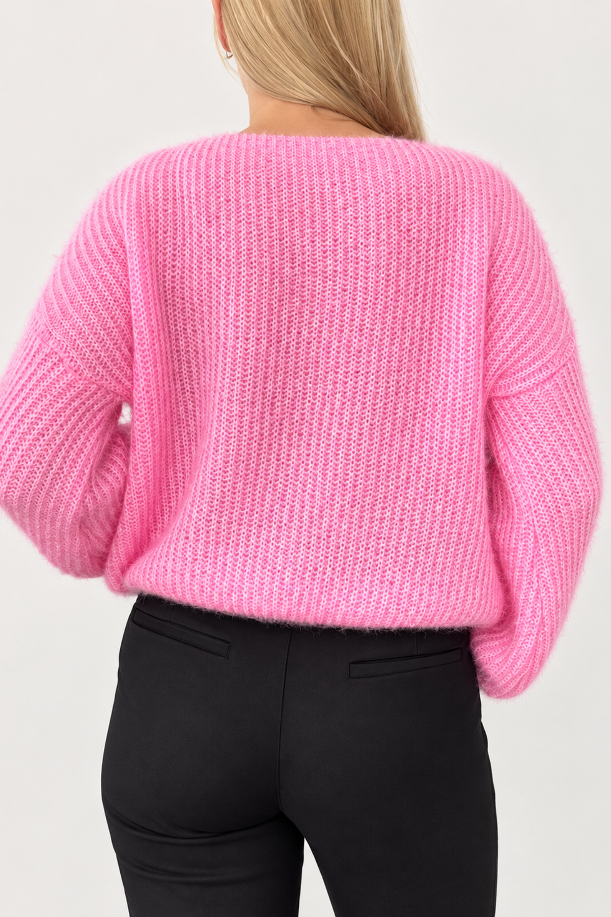 Džemperis ar regulējamu apakšmalu baby pink