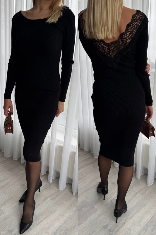 Eleganta kleita ar mežģīņu muguru