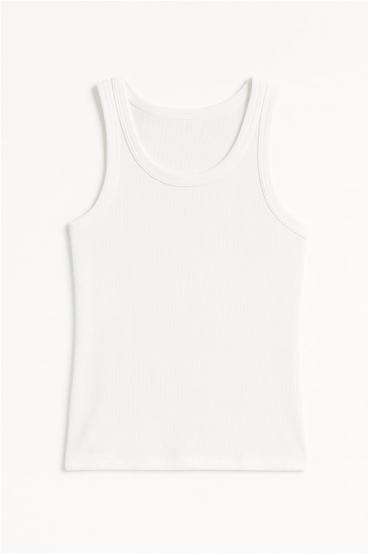 Elastīgs balts tops