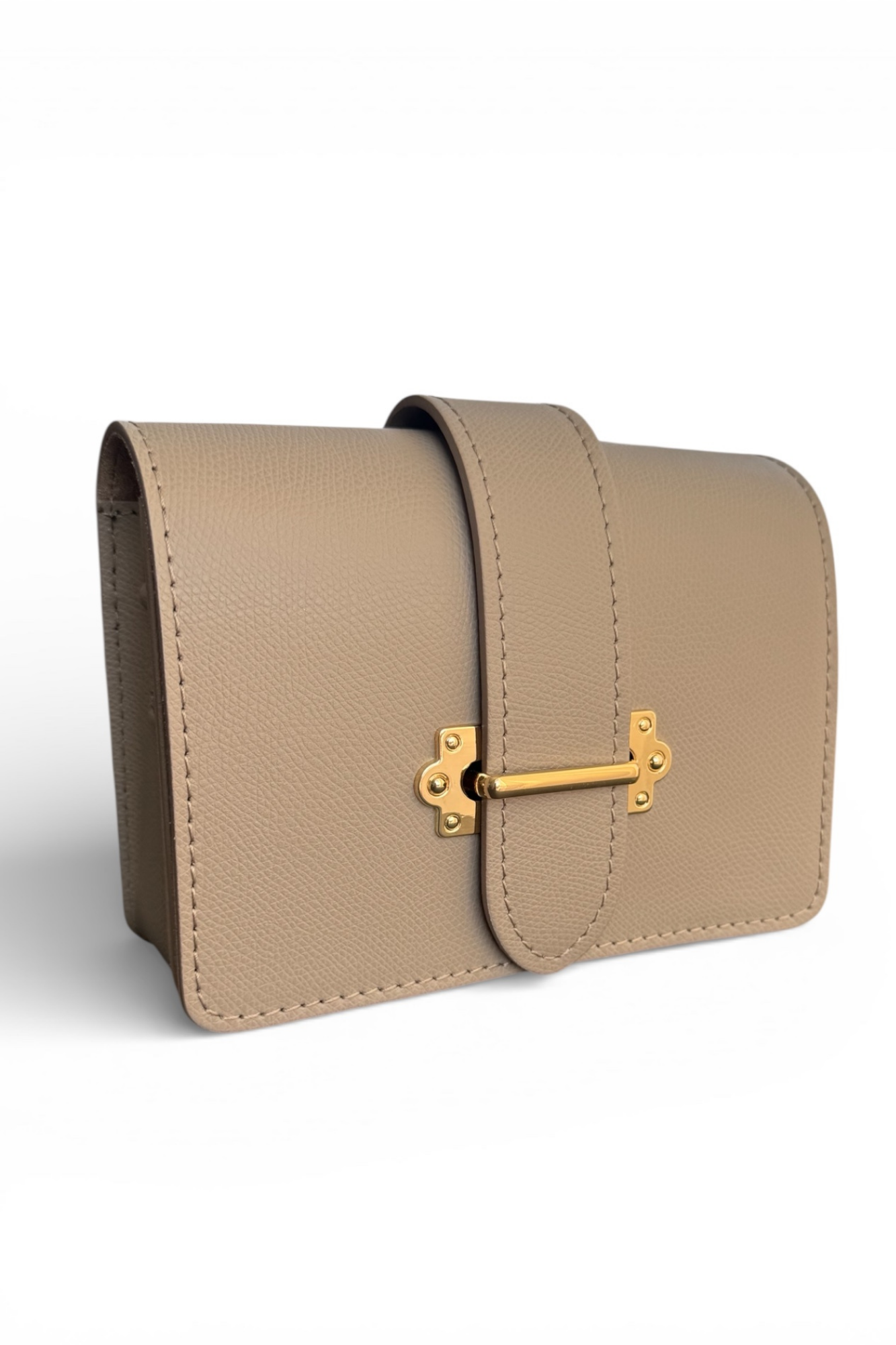 Ādas somiņa bēšā krāsā