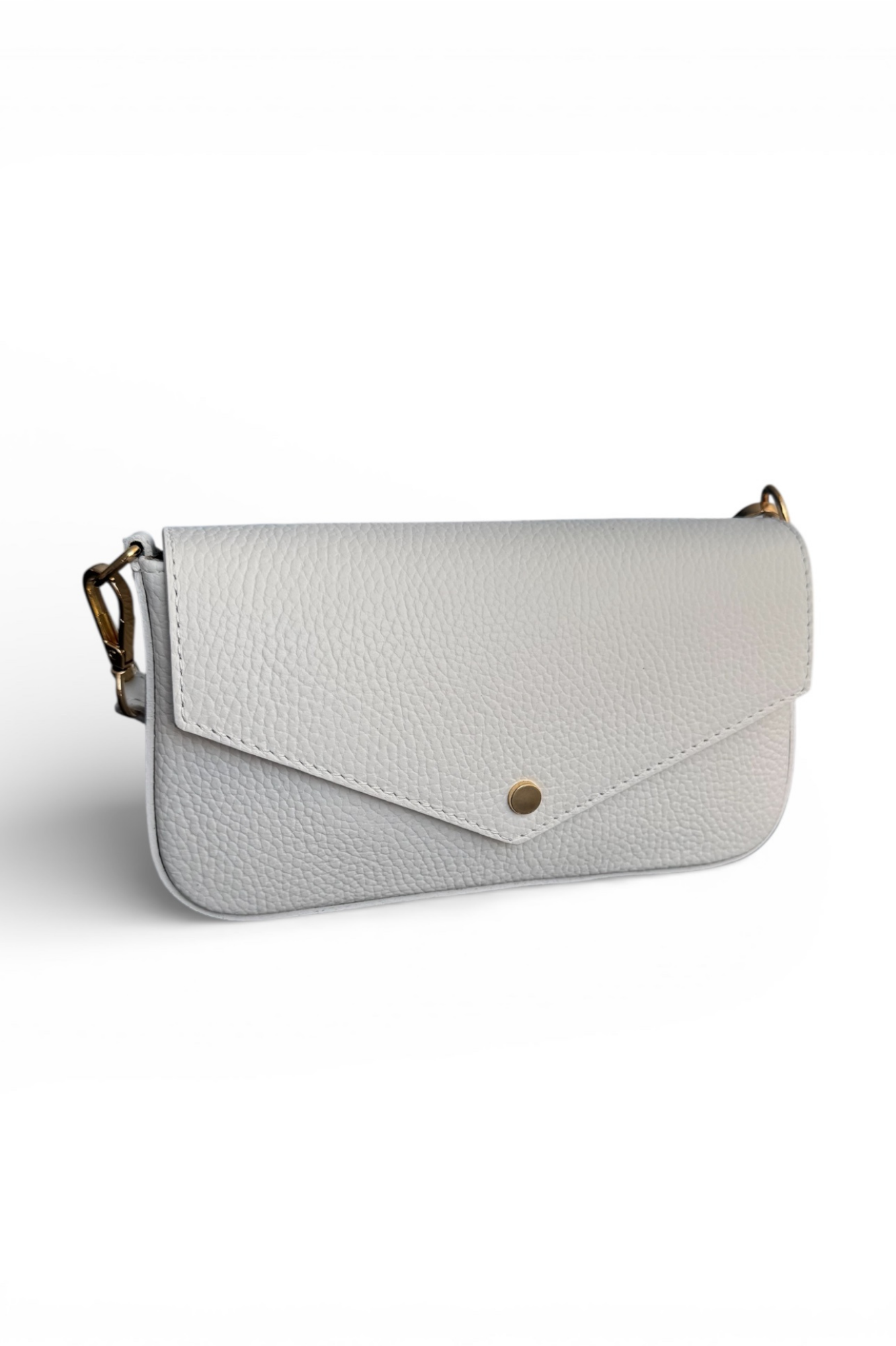 Mini ādas somiņa balta