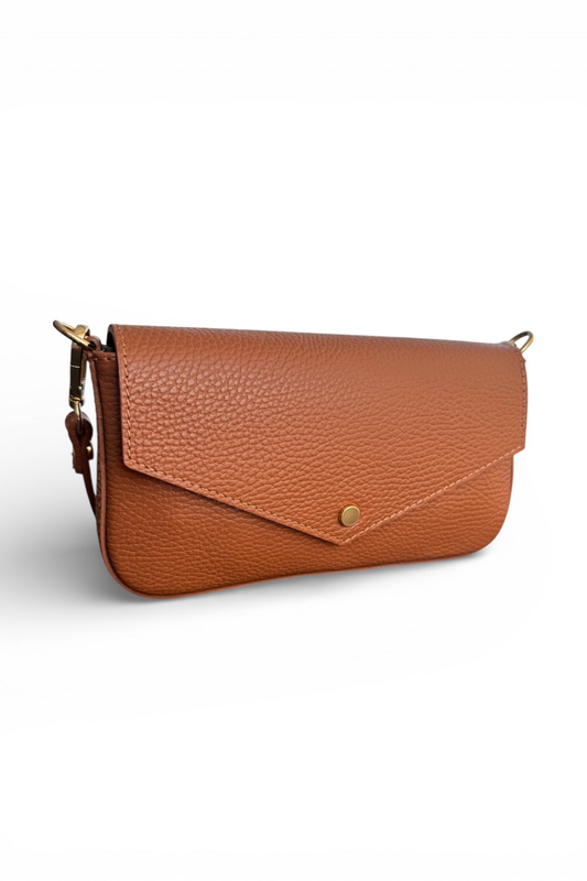 Mini ādas somiņa camel