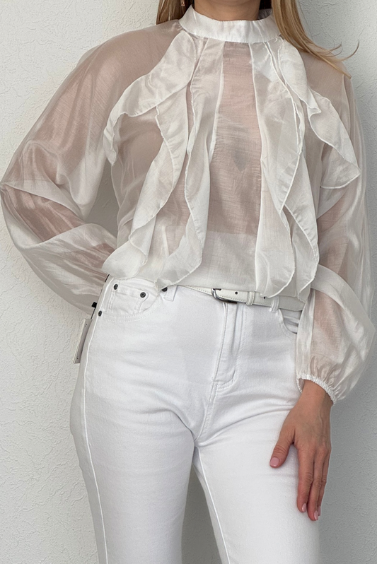 Elegants balts topiņš