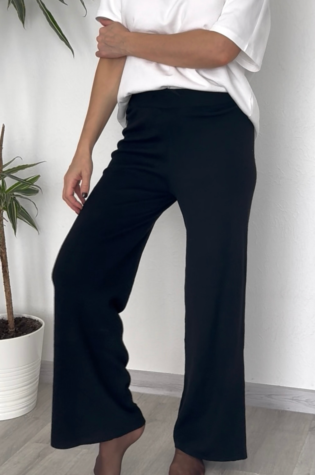 Melnas kostīma stila bikses