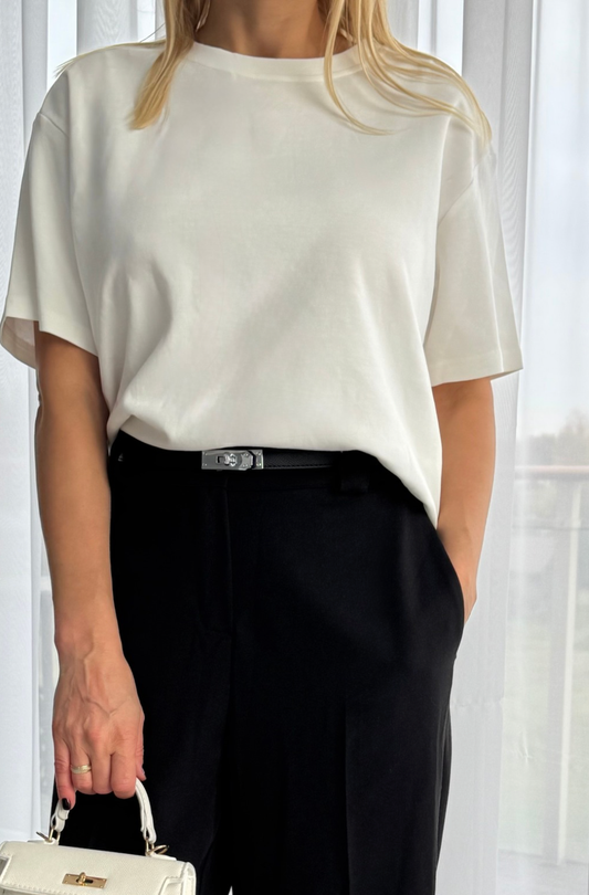 Balts Kokvilnas T-Krekls