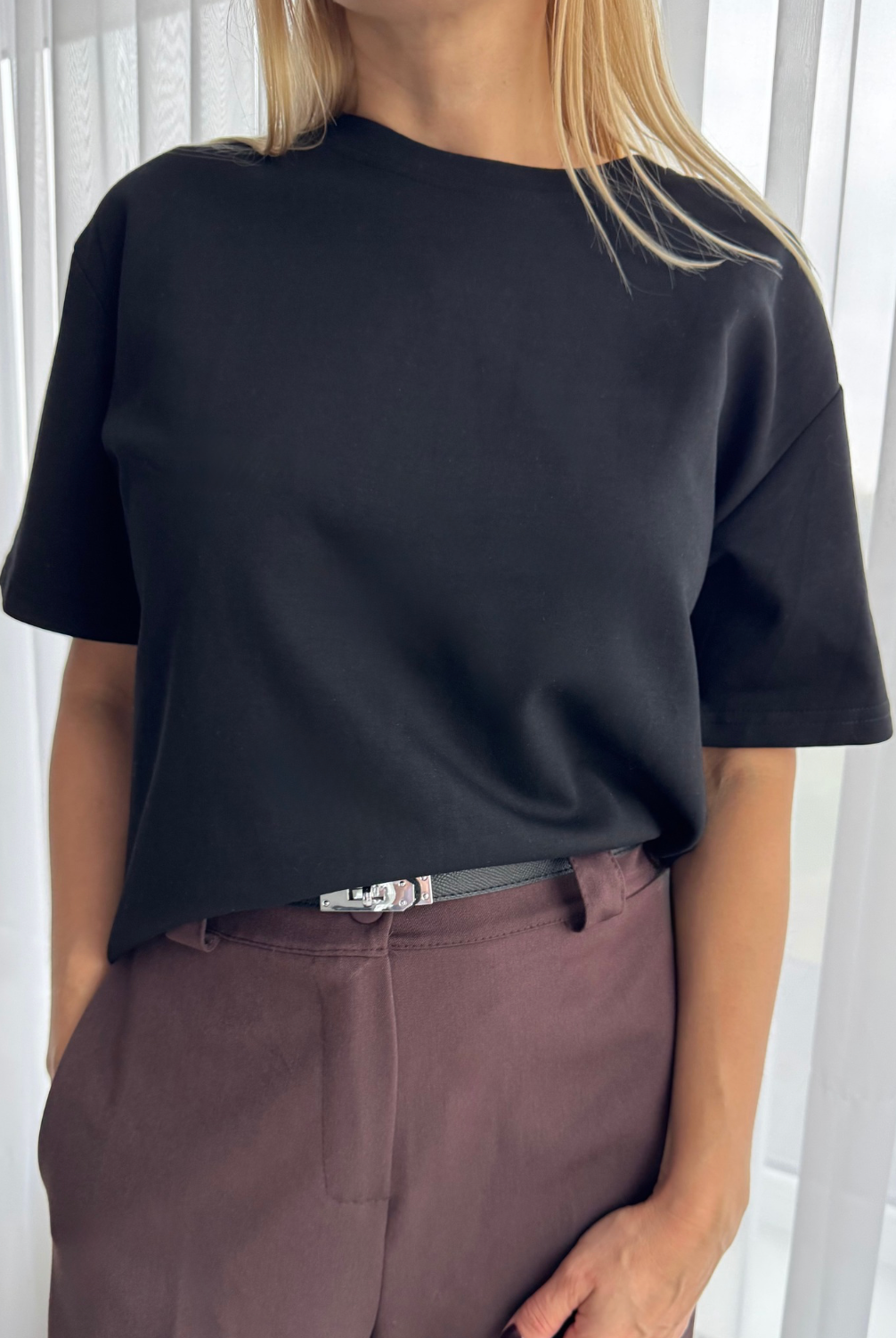 Melns Kokvilnas T-Krekls