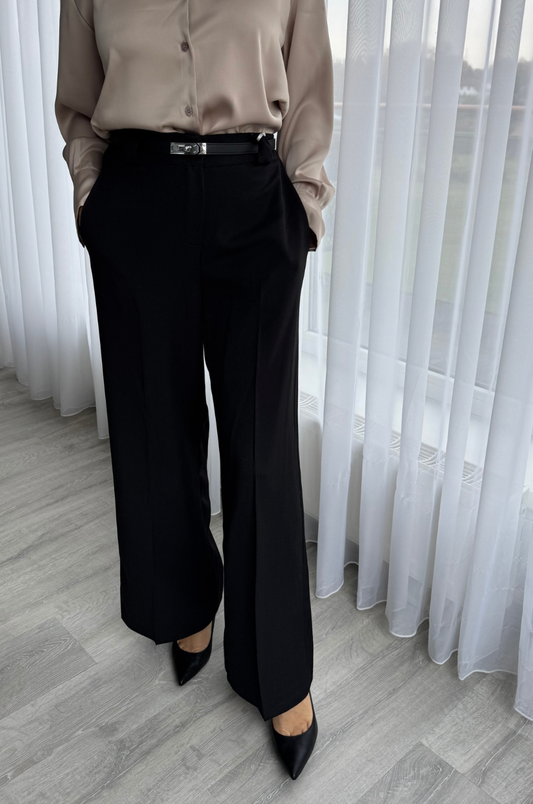 Melnas Plata Griezuma Bikses